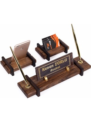 İsimlik Sepeti Native 3'lü Ahşap Isimlik Seti