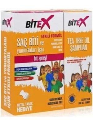 Bitex 2'li Set: Normal Saçlar İçin Etkili Şampuan ve Sprey, Saç Biti ve Yumurtalarına Karşı Bitkisel Formül, Paraben İçermez