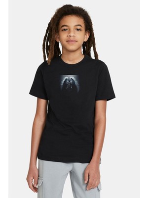 Qivi Angels Supernatural Baskılı Unisex Çocuk Siyah T-Shirt