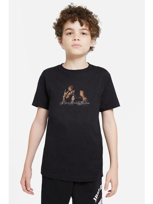Qivi Tupac Shakur Metal Rock Müzik Music Baskılı Unisex Çocuk Siyah T-Shirt