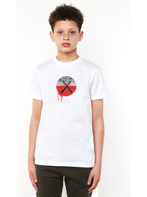 Qivi Pink Floyd The Wall Hammer 2018 Baskılı Unisex Çocuk Beyaz T-Shirt