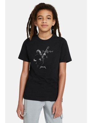 Qivi Metallica James Hetfield Guitar Rock Metal Baskılı Unisex Çocuk Siyah T-Shirt