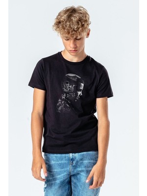 Qivi Stranger Things 11 Eleven Millie Baskılı Unisex Çocuk Siyah T-Shirt