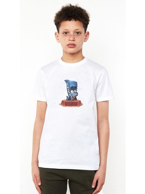 Qivi Finn Zooba Battle Royale Baskılı Unisex Çocuk Beyaz T-Shirt