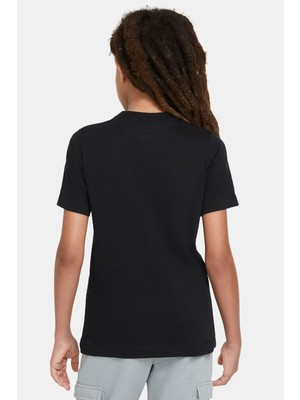 Qivi Sandslash Baskılı Unisex Çocuk Siyah T-Shirt