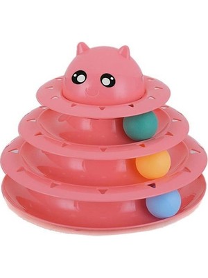 Harry Yaya Üç Katlı Kedi Başlı Toplu Kedi Oyun Kulesi