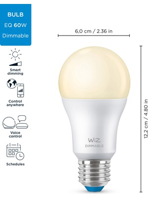 Wiz 60W Sarı Ambiyans E27 Akıllı Ampul (A60)