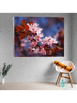 Deko Gonya Kiraz Çiçeği Temalı Dekoratif Kanvas Tablo
