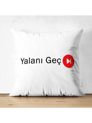 Real Homes Özel Tasarım Yalanı Geç Dijital Baskılı Dekoratif Süet Yastık Kırlent Kılıfı