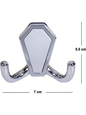 Badem10 Nobel Vestiyer Duvar Askısı Dolap Elbise Askılığı Krom Askı