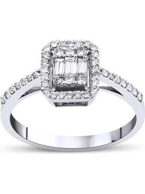 Mas Diamond 0,42 Karat Baget Yüzük