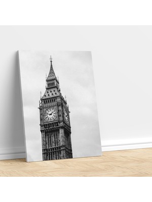 Deko Gonya Saat Kulesi Temalı Dekoratif Kanvas Tablo