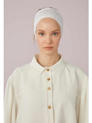 Fresh Scarfs Silikonlu Bandana Beyaz