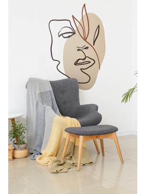 Kt Grup Boho Yüz Duvar Stickerı