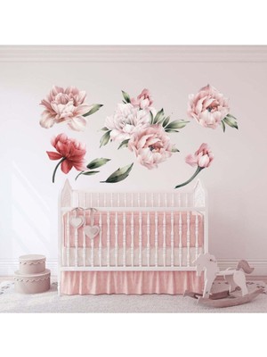 Kt Grup Modern Şakayık Çiçekleri Xl Duvar Sticker Seti