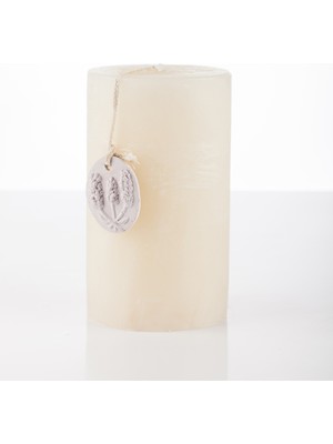 MİSSİ 7X12 LAVANTA TAŞLI EKRU MUM