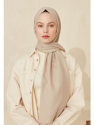 Fresh Scarfs Ince Pamuk Vual Sal Bej