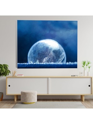 Deko Gonya Sabun Köpüğü Dondurulmuş Dekoratif Kanvas Tablo