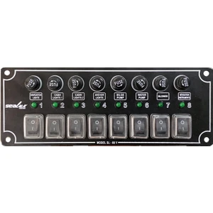 Marine Tekne Switch Panel 8 Anahtarlı Yatay 12-24v Sigorta Paneli