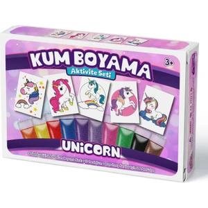 Kumbo Kum Boyama Unicorn  Kum Boyama Aktivite Seti 5'li Paket