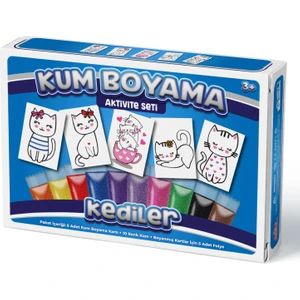 Kumbo Kum Boyama Sevimli Kediler  Kum Boyama Aktivite Seti 5'li Paket