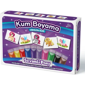 Kumbo Kum Boyama Sevimli Pony | Kum Boyama Aktivite Seti 5'li Paket