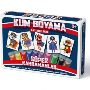 Kumbo Kum Boyama Süper Kahramanlar  Kum Boyama Aktivite Seti 5'li Paket