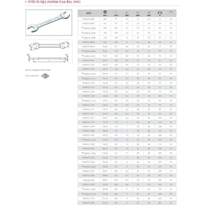 24X27 Iki Ağız Kısa Anahtar 0100 01 2427