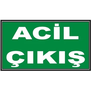 Fosforlu Acil Çıkış Levhası  - Fotolümenli