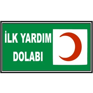 Fosforlu Ilk Yardım Dolabı Levhası  - Fotolümenli