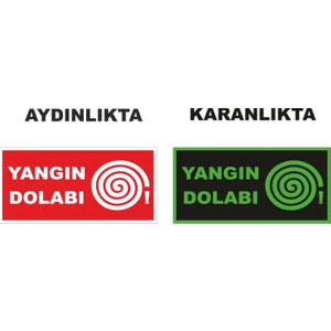 Fosforlu Yangın Dolabı Levhası