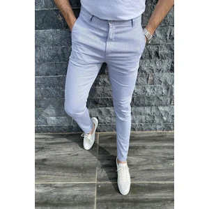 Zoom 108 Desenli Slim Fit Likralı Keten Pantolon