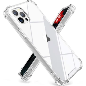 Case 4U Apple iPhone 12 Pro Max Kılıf Darbe Emici Nitro Anti Shock Silikon Şeffaf
