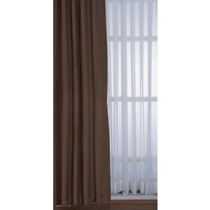 Taç Blackout Fon Perde Ekstraforlu Düz Dikiş - Kahve