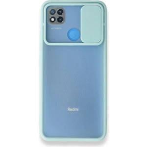 Kzy Xiaomi Redmi 9c Kapak Lensi Açılır Kapanır Kamera Korumalı Silikon Kılıf - Turkuaz