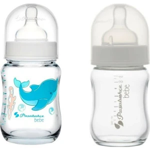 2 Li Borcam Emzikli Cam Biberon 120 ml