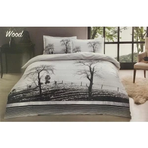 Çift Kişilik Ranforce Nevresim Takımı Mor Wood