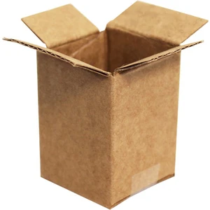 3x3x4cm Tek Oluklu Koli -Kraft 25'li