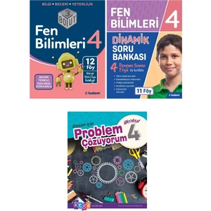 Tudem Yayınları 4. Sınıf Fen Bilimleri Konu Anlatımlı +Soru Bankası +Problem Çözüyorum Seti