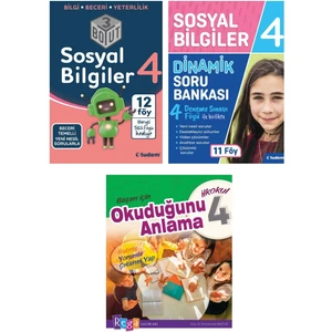 Tudem Yayınları 4. Sınıf Sosyal Bilgiler Konu Anlatımlı +Soru Bankası +Okuduğunu Anlama Seti