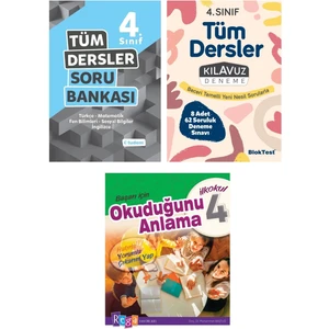 Tudem Yayınları 4. Sınıf Tüm Dersler Soru Bankası +Deneme +Okuduğunu Anlama Seti