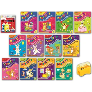 Timaş Çocuk Boya Tanı Öğren Boyama Set 12 Kitap + Boya Kalemi 2 - 6 Yaş