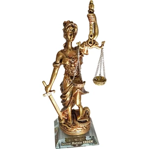 7/24 Hediye Adalet Terazisi Gold Ofis Makam Büro Hediyesi Hakim Savcı Avukat Hukuk