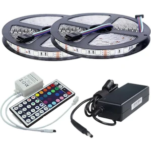 Şerit LED Rgb 10 Metre 44 Tuşlu Kumandalı 20 Renk Iç Mekan Tak Çalıştır Double
