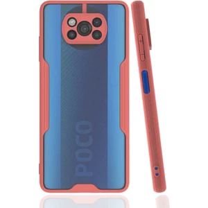 Xiaomi Poco X3 Kılıf Kenar Renkli Kamera Korumalı Mat Kapak Pembe