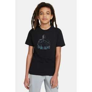 Mortal Kombat Sub Zero Fatality Baskılı Unisex Çocuk Siyah T-Shirt