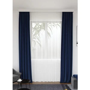 Lüks House Lüks Keten Görünümlü Tül Perde  Pilesiz  Etek  Kurşunlu Beyaz Rengi. EN:550-BOY:250