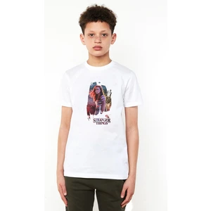 Stranger Things Max Wallpaper Baskılı Unisex Çocuk Beyaz T-Shirt