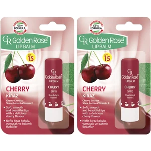 Golden Rose Lip Balm Cherry Kirazlı Dudak Koruyucu 2'li
