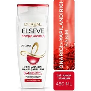 L'Oréal Paris Elseve Komple Onarıcı 5 Yapılandırıcı Bakım Şampuanı 2'si 1 Arada 450 ml
